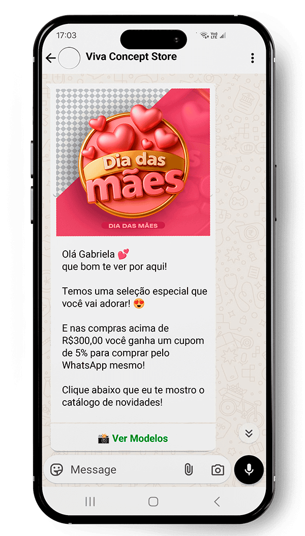 Imagem do catálogo de promoções com ofertas personalizadas via VoxMe
