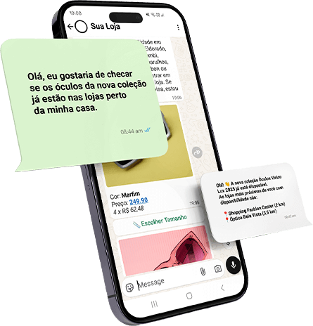 Tela mostrando verificação de estoque em tempo real através da VoxMe